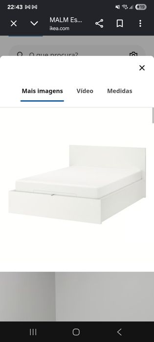 Cama + mesas cabeceira MALM