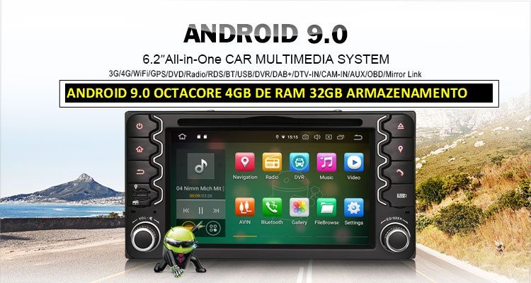 Auto radio Universal Toyota Android 14 64GB radio/dvd/cd/usb/sd/gp