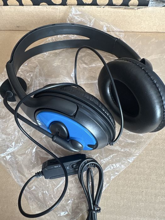 Słuchawki nauszne z mikrofronem, przewodowe