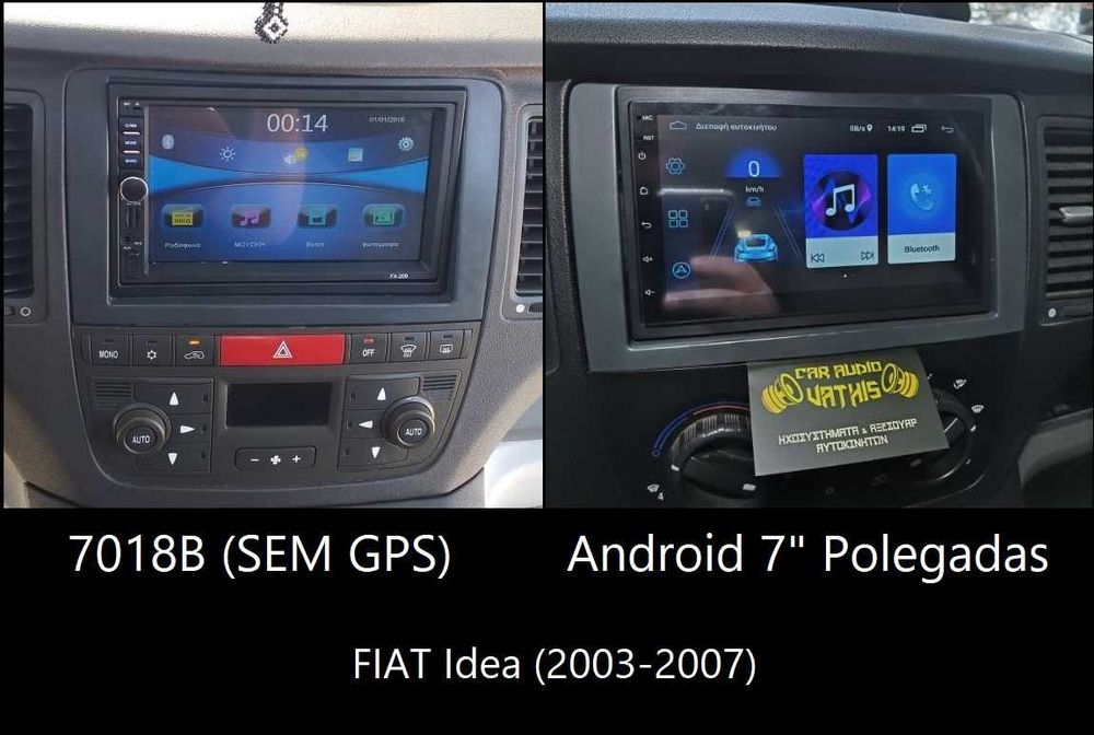 (NOVO) Rádio 2DIN • FIAT • Idea • Croma • Strada • Android GPS 4+32GB