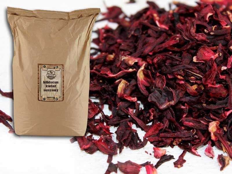 Hibiskus kwiat susz 25 kg Ładne duże kwiaty pochodzenie Nigeria