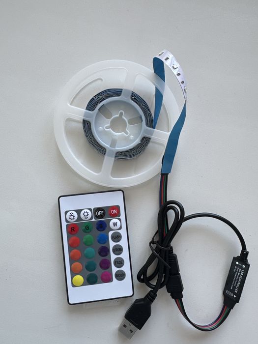 LED стрічка 2м RGB 5V USB