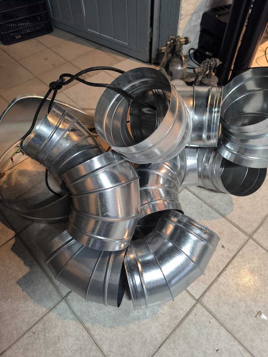 Curvas Spiro Galvanizadas 45º e 90º | Vários Diâmetros
