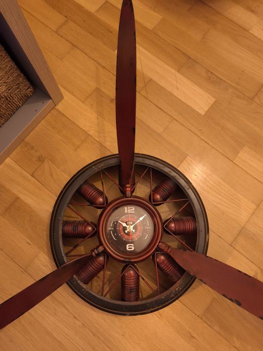 Relógio de parede estilo hélice de avião