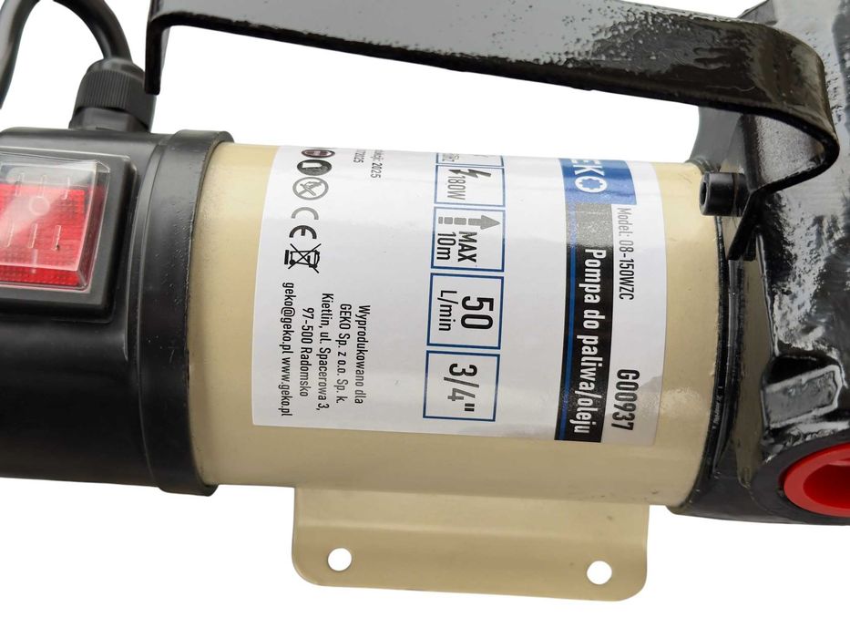 Geko mini pompa do spuszczania paliwa, ropy i oleju 230V 180W – G00937