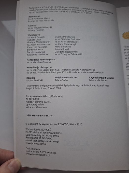 Szczęśliwi,  którzy żyją wolnością.  Podręcznik do religii dla klasy 1