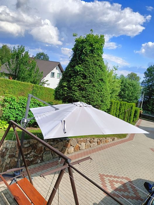 Parasol ogrodowy 3x3 szary