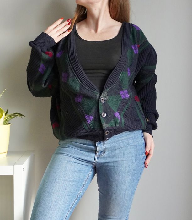 Carlo Colucci kardigan vintage oversize męski