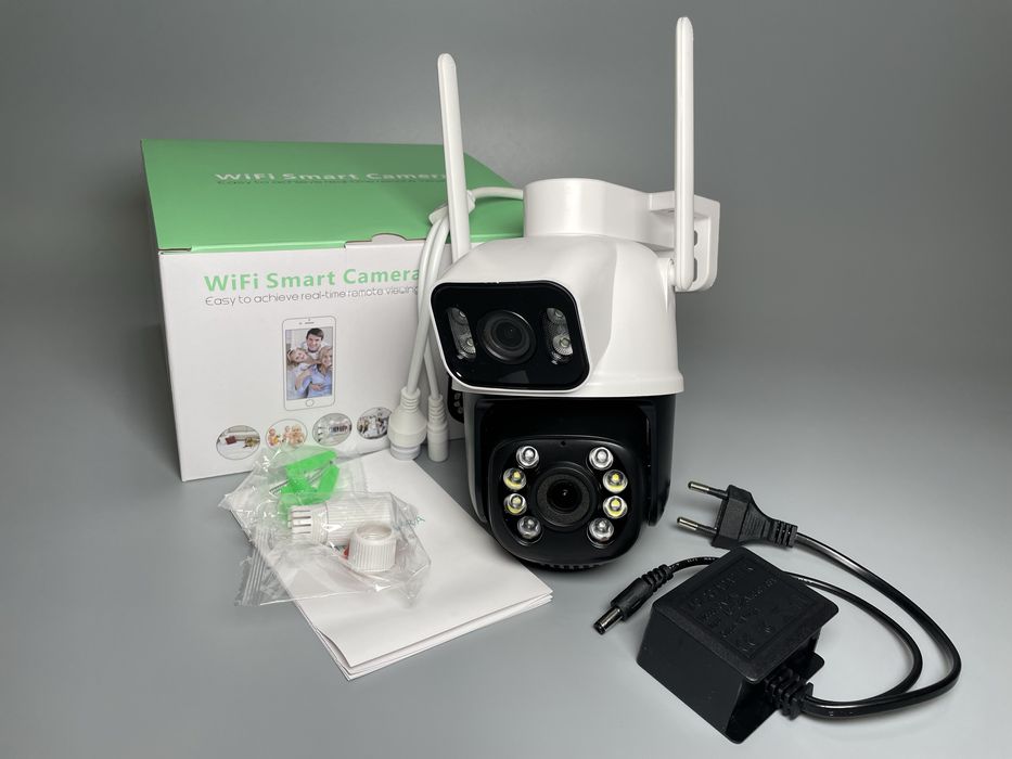 Wifi Двойная камера видеонаблюдения 8 Мп ICsee Подвійна відеонагляду