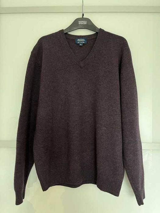 Fioletowy sweter McEarl 100% jagnięca wełna