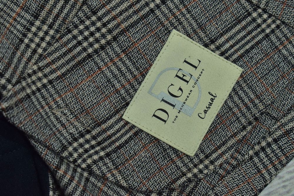Digel Casual Elegancka Kamizelka W Kratkę Garniturowa 52