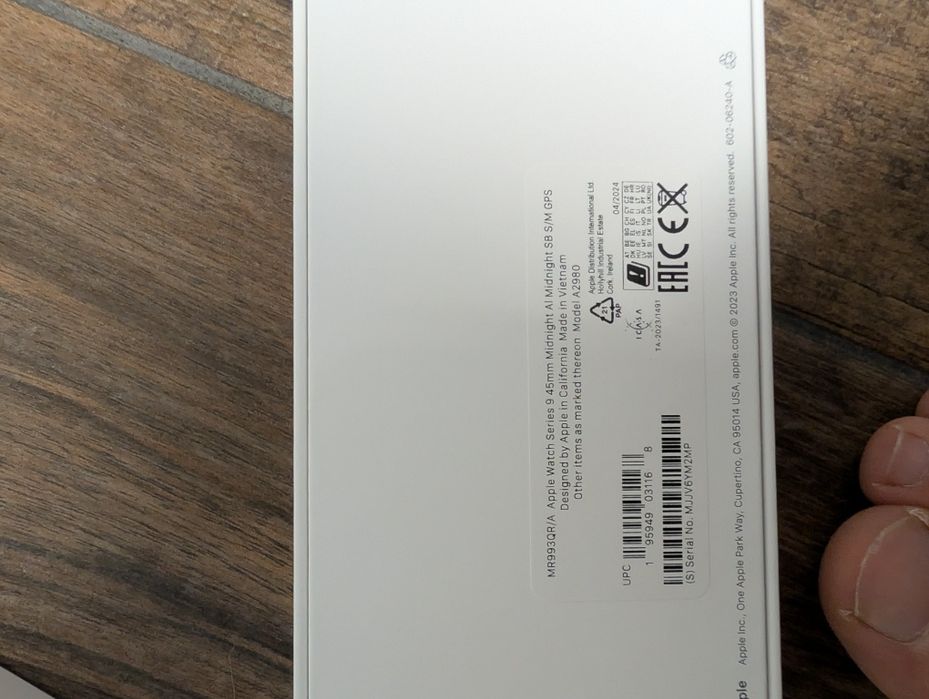 Apple Watch 9 Series GPS 45mm Czarny