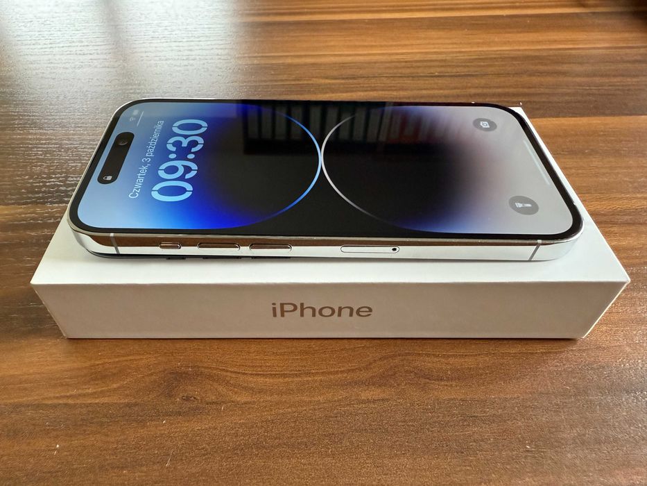 Apple iPhone 14 Pro Silver 128 GB pierwszy właściciel, idealny stan
