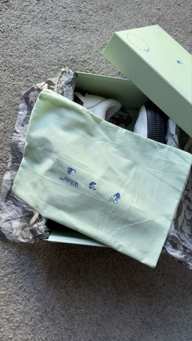 Off-White Low Vulcanized White/Black Leather tamanho 41