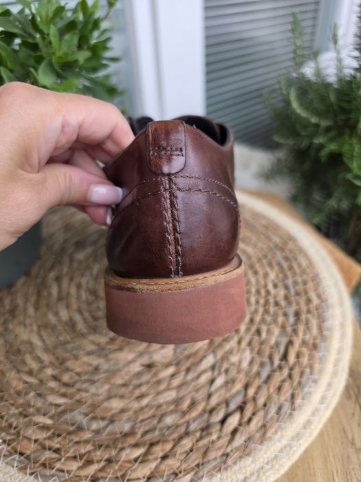 Clarks skóra naturalna 45 męskie półbuty