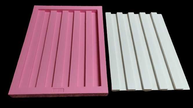 Molde 3d em Silicone "Ripado"