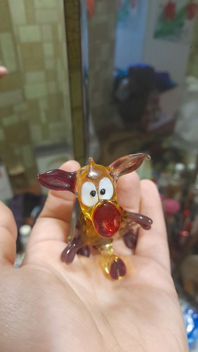 Фигурка стеклянная чертик с пенисом