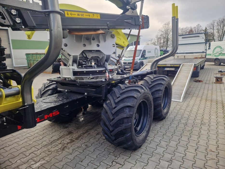 PALMS 12U + ŻURAW 7.78 + KLEMBANK + RADIO + napęd 2wd przyczepa leśna