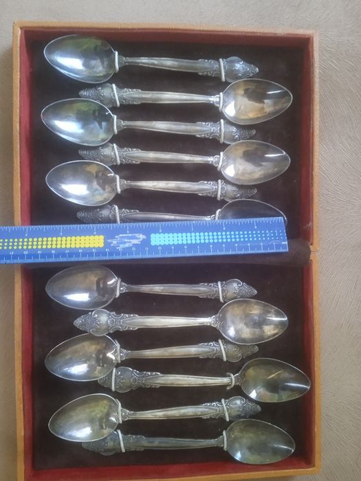 Ложки десертні 17 см мнц посріблені нові та вилки мнц