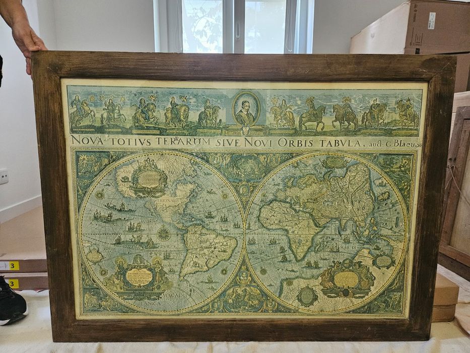 Quadro mapa mundo (grande - Medidas: 96x68cm)