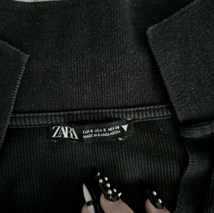 Кофта у2к чёрная zxc зара кроп топ  няш нефор