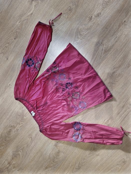Orientalna burgundowa bluzka 36 38 terranova