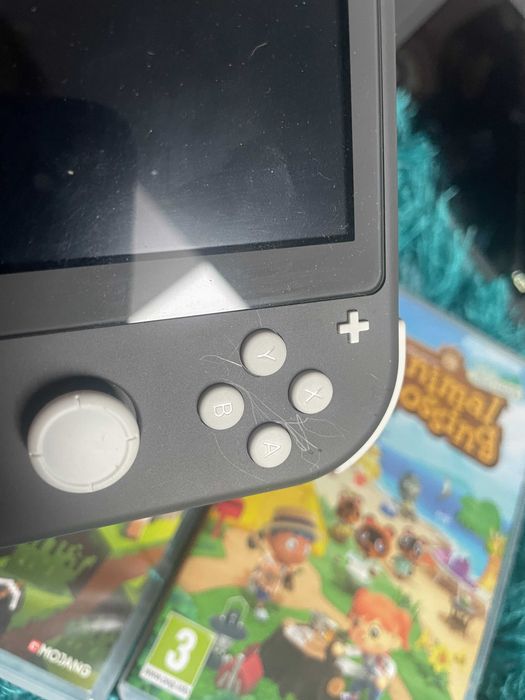 2x Nintendo Switch Lite - kolor szary + 3 gry - stan idealny