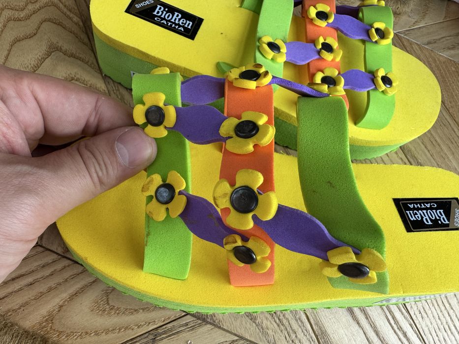 Klapki damskie kolorowe rozmiar 38