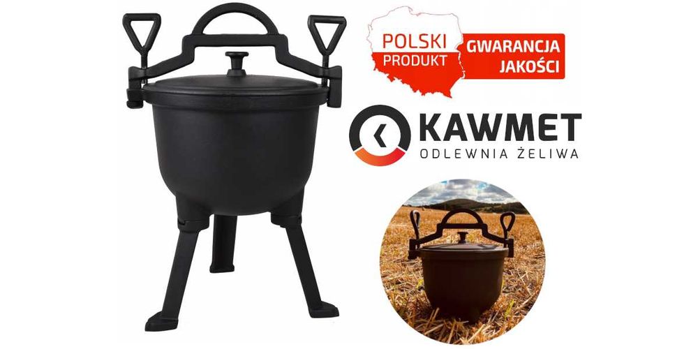 Kociołki żeliwne myśliwskie KAWMET 4L 8L 10L SOLIDNY POLSKI PRODUKT