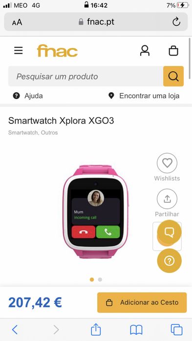 Smartwatch Xplora XGO3 NOVO