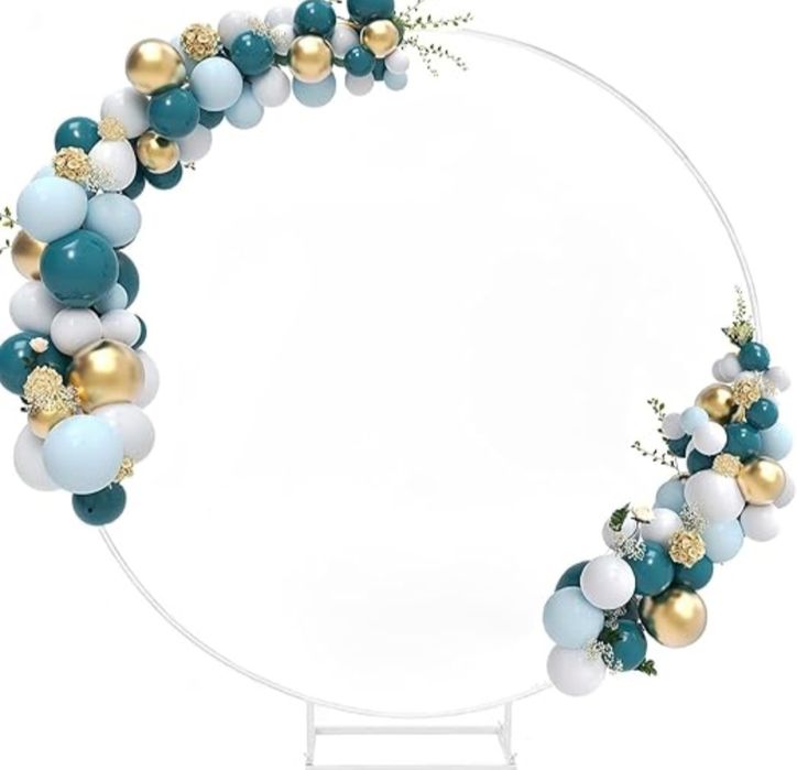 Okrągły Łuk Biały Ślubny 2-Metry Koło