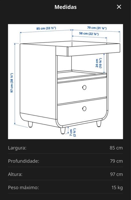 Trocador/cómoda Myllra