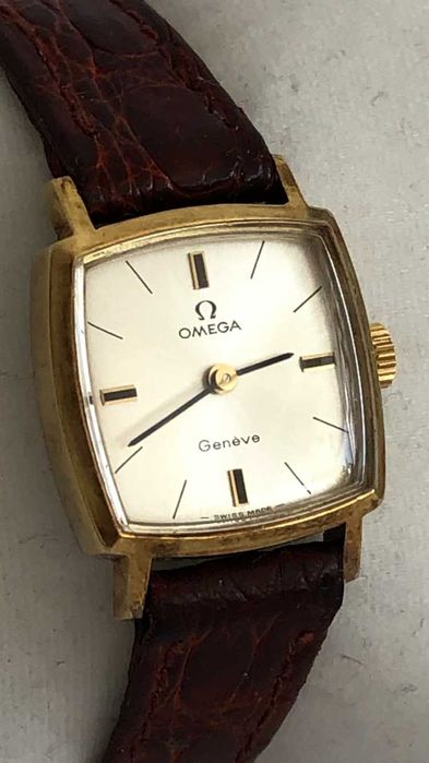 Omega Geneve, piękny zegarek damski, pozłacany, mechaniczny SUPER STAN