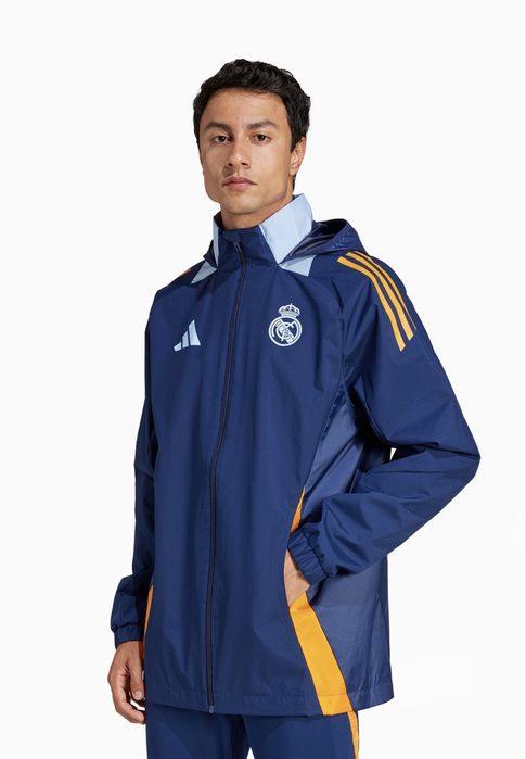 Вітровка adidas Real Madrid 24/25 All-Weather - темно-синій, розмір S M L Львів магазин