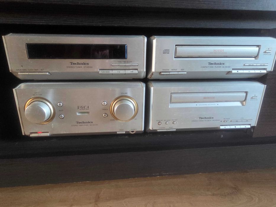 Technics HD350 komplet | CD, kasety, radio, pilot | Sprawny