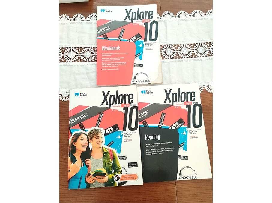 Manual Inglês 10.º Ano – Xplore 10 (Manual + Workbook + Reading) – Porto Editora