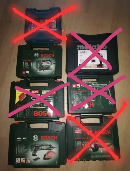 Skrzynki po narzędziach.