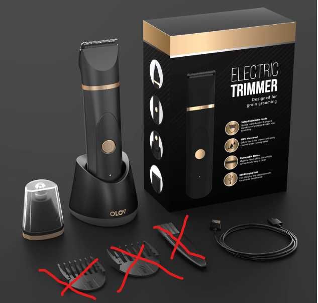 OLOV YP-7032  Golarka do ciała trymer kulkowy stacja ładująca USB