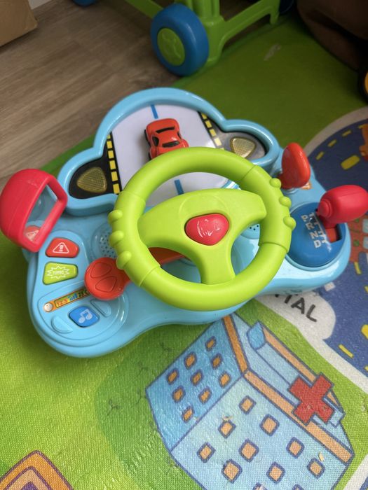 Детское пианино детский руль chicco