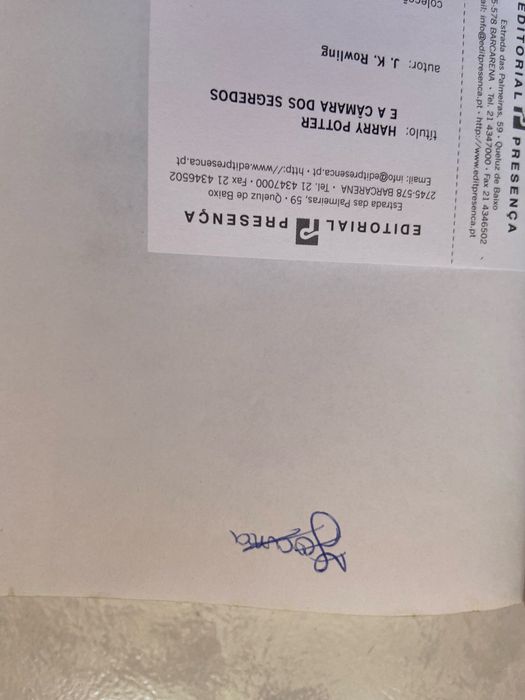 Livro “Harry Potter e a Câmara dos dos Segredos”