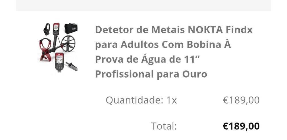Detetor de metais NOKTA  FINDEX para adultos com bobina a prova de Agua de 11” profissional para ouro!