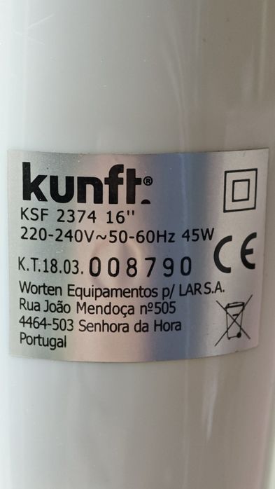 Ventoinha de Pé Kunft