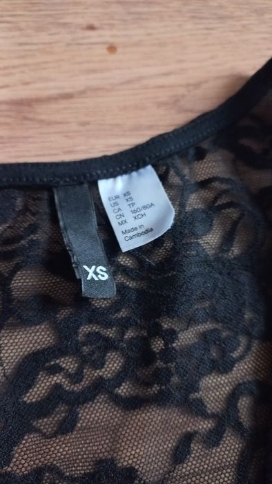 Czarna sukienka damska koronkowa rozmiar XS 34 mała czarna sylwester i