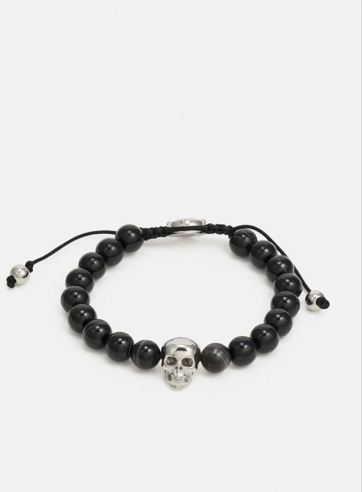 100% ОРИГІНАЛ Diesel agat scull браслет чоловічий чорний + коробка