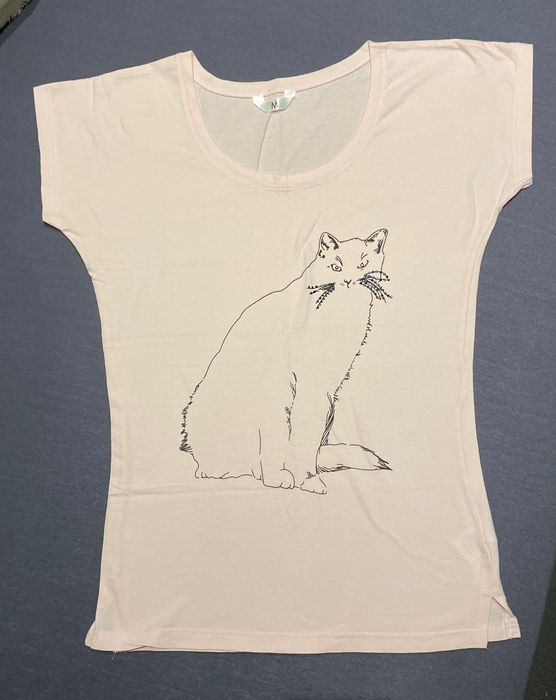 Bluzka z kotem  damska - rozm.M