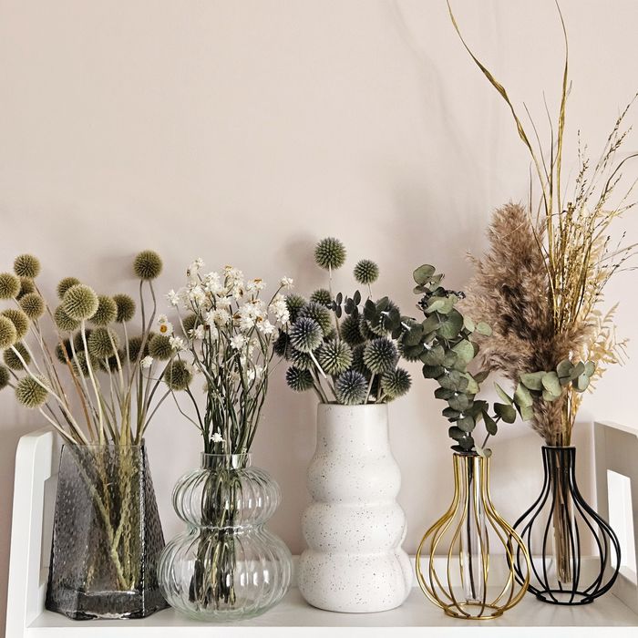 Вази скляні та керамічні, міні вази, вази для сухоцвітів