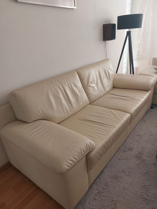 Zestaw wypoczynkowy do salonu skora naturalna.