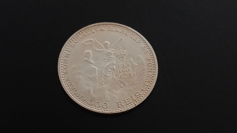 Moeda de prata 500 Reis 1910 (M. Pombal)