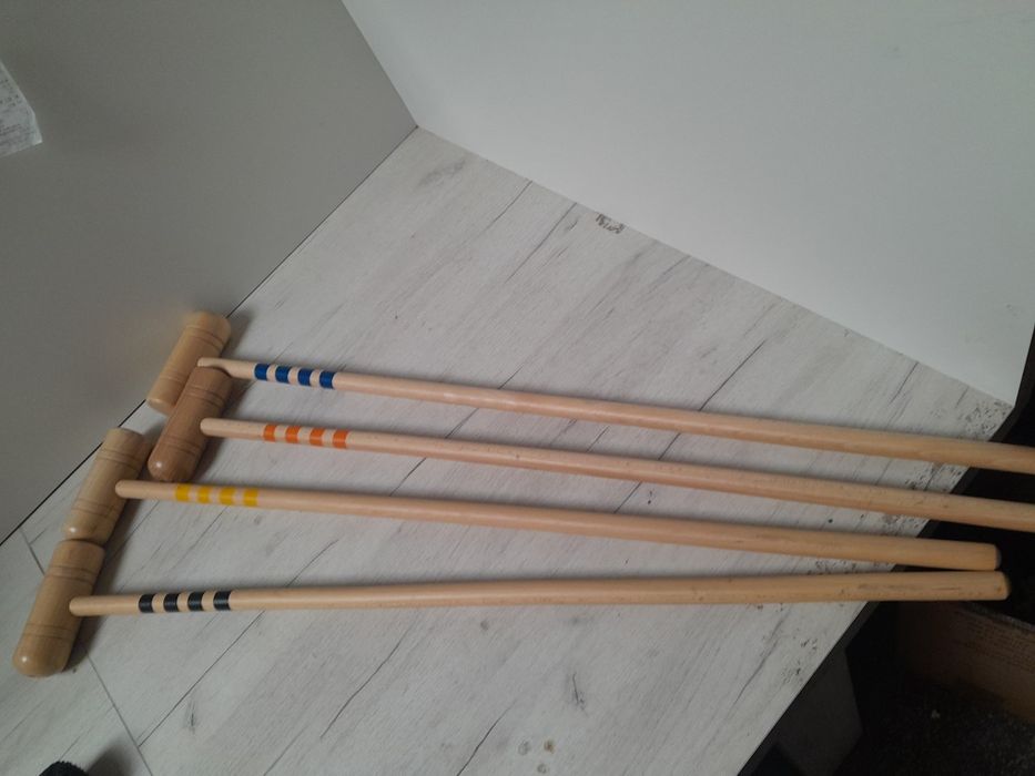 Zestaw do krykieta 4 kije drewniane
