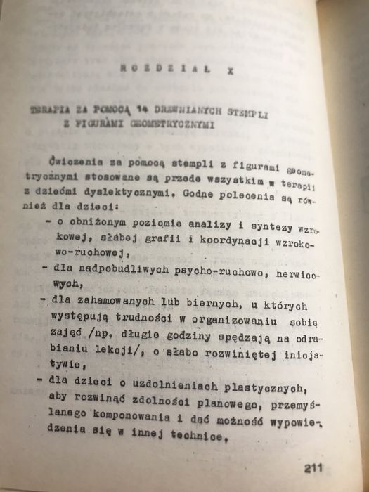 Terapia uspokajająca i rozwijająca dla dzieci nerwicowych i dyslekt.